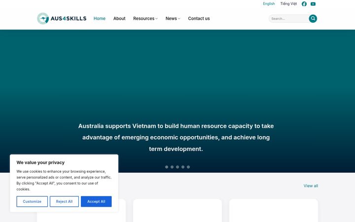 Screenshot of aus4skills.org