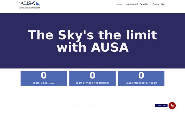 Screenshot of ausa.co.za