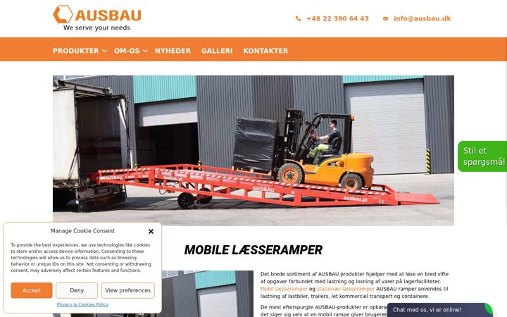 Screenshot ta' ausbau.dk
