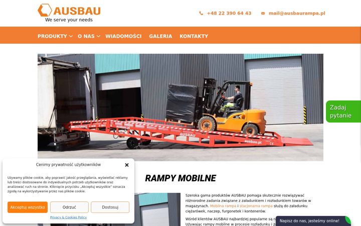 Screenshot of ausbaurampa.pl
