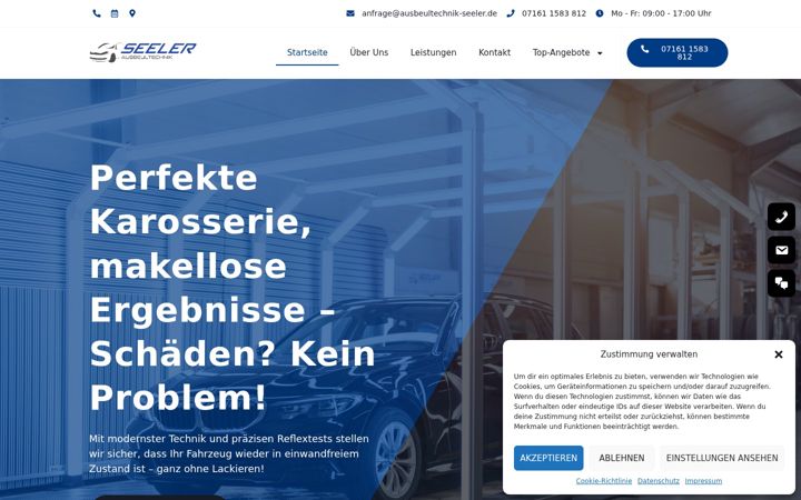 Screenshot von ausbeultechnik-seeler.de
