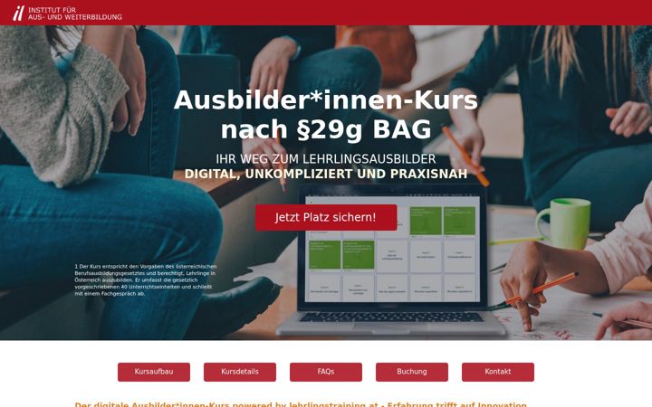 Screenshot of ausbilderkurs.at