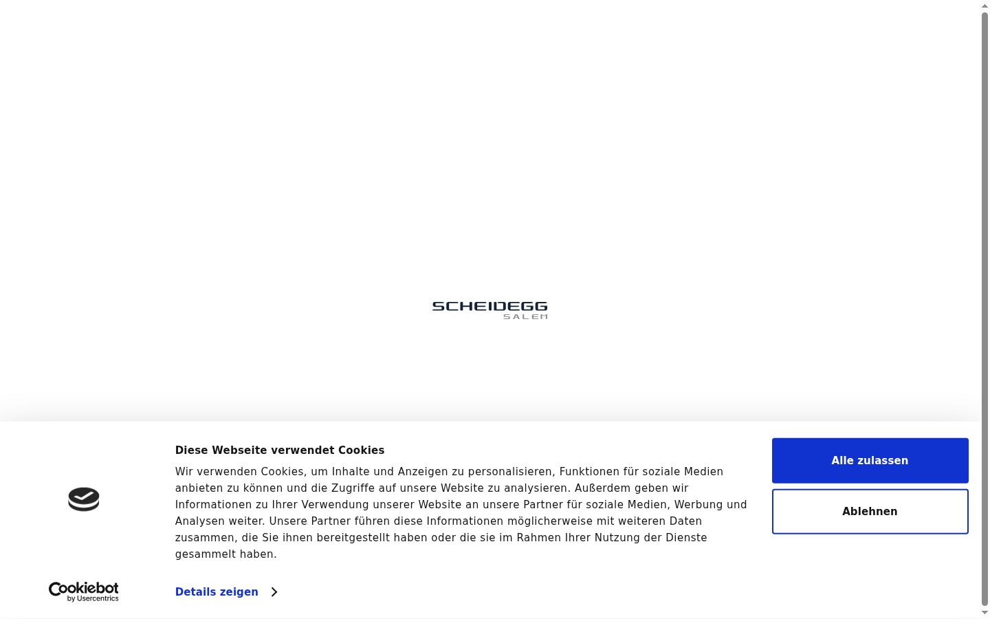 Screenshot del banner di consenso mostrato prima di qualsiasi interazione