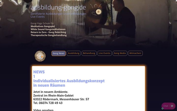 Screenshot von ausbildung-gong.de
