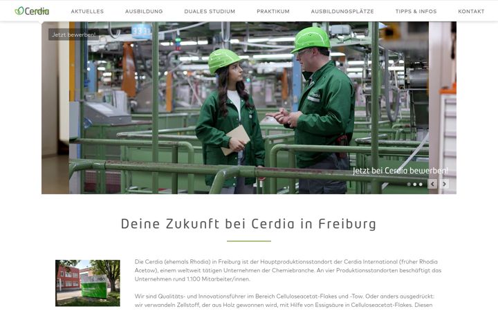 Screenshot of ausbildung-in-freiburg.de