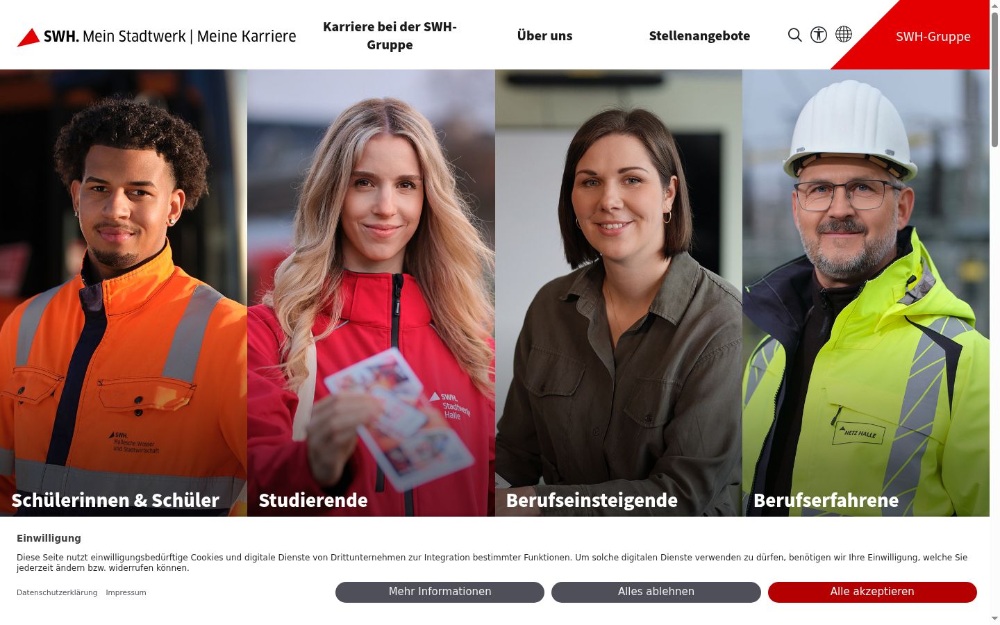 Capture d'écran de la bannière de consentement affichée avant toute interaction