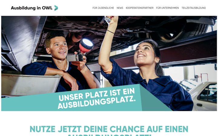 Screenshot of ausbildung-in-owl.de