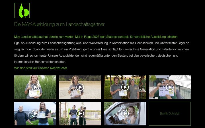 Screenshot of ausbildung-landschaftsbau.de