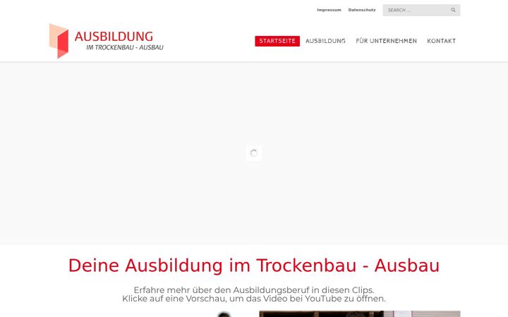 Snimka zaslona za ausbildung-trockenbau-ausbau.de