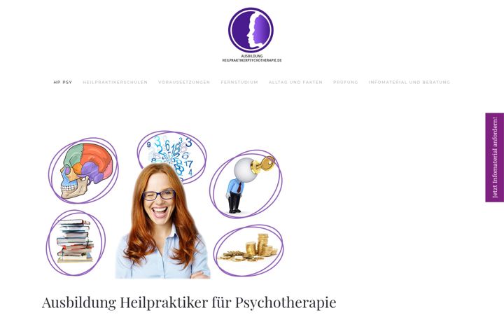 Screenshot di ausbildungheilpraktikerpsychotherapie.de