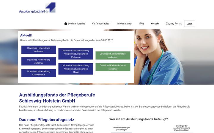 Screenshot of ausbildungsfonds-sh.de