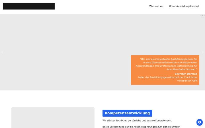 Screenshot of ausbildungsgemeinschaft-frankfurter-volksbanken.de