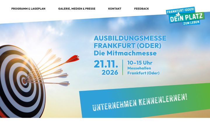 Screenshot di ausbildungsmesse-frankfurt-oder.de