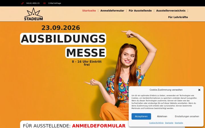 Screenshot di ausbildungsmesse-stade.de