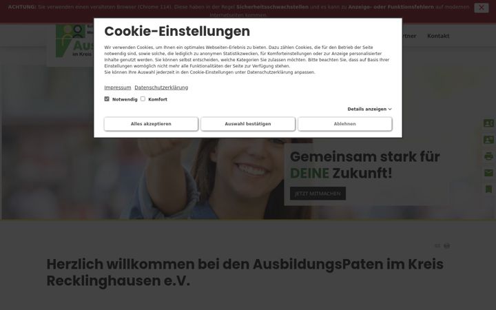 Screenshot of ausbildungspaten.de
