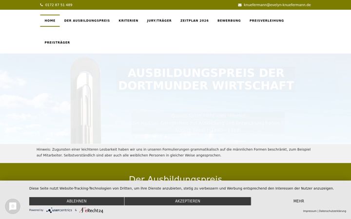Screenshot of ausbildungspreis-dortmund.de