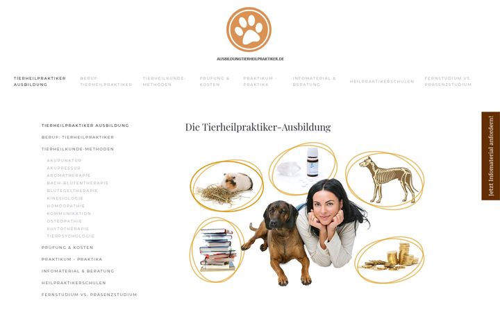 Screenshot van ausbildungtierheilpraktiker.de