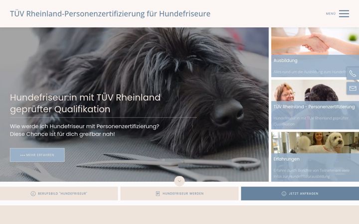 Screenshot di ausbildungzumhundefriseur.de