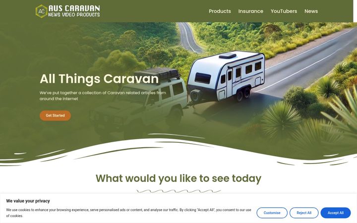 Screenshot of auscaravan.com