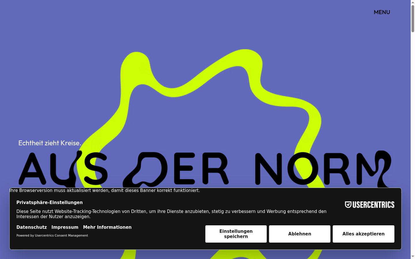 Screenshot tal-banner tal-kunsens muri qabel kwalunkwe interazzjoni
