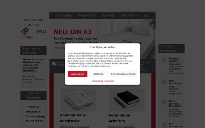 Ekrano kopija ausdrucke24.de