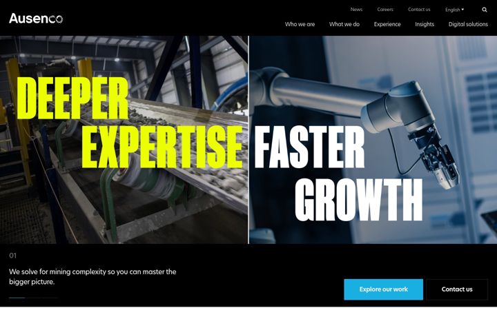 Screenshot του ausenco.com