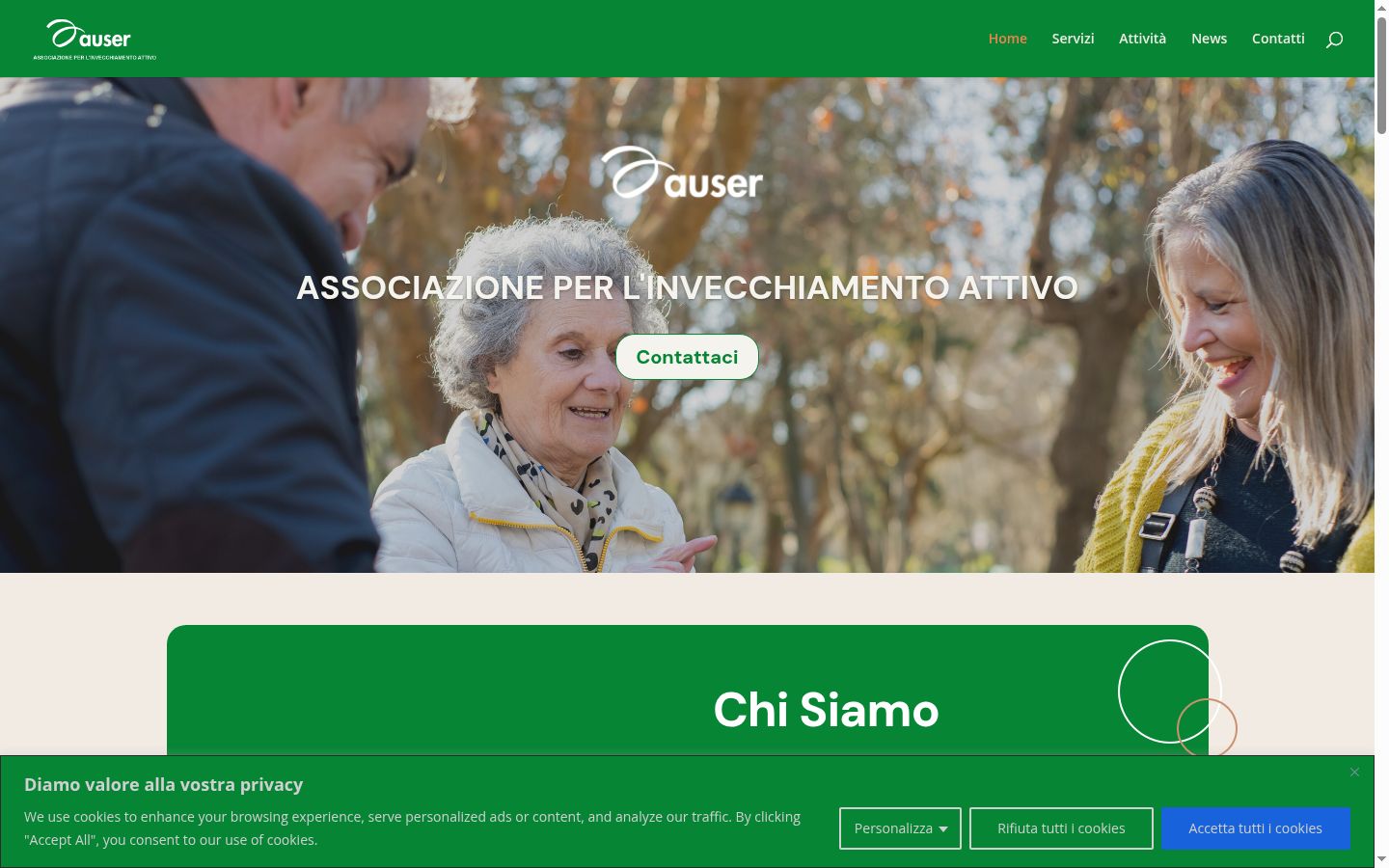 Sutikimo reklamjuostės, rodytos prieš bet kokią sąveiką, ekrano kopija