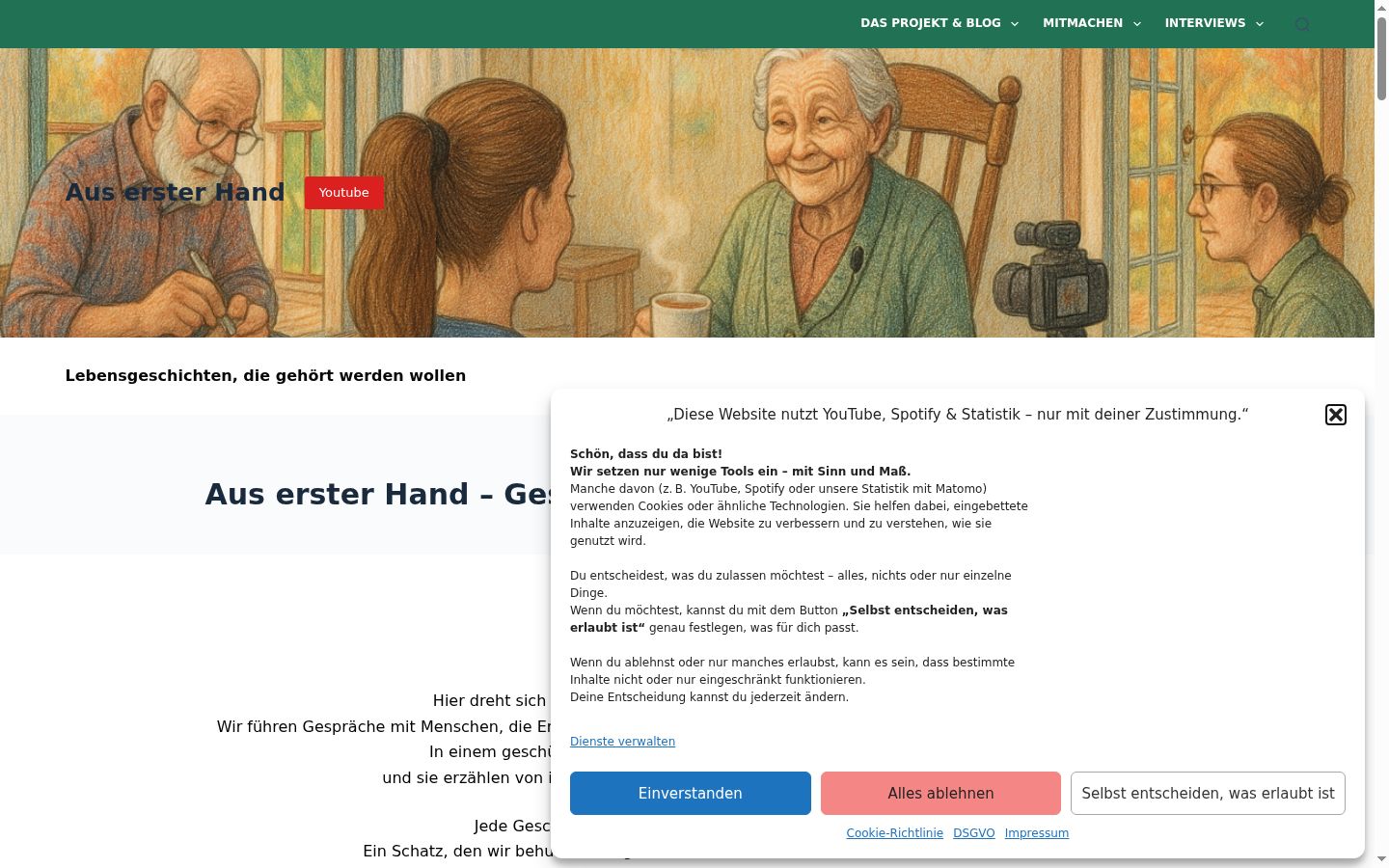 Screenshot tal-banner tal-kunsens muri qabel kwalunkwe interazzjoni
