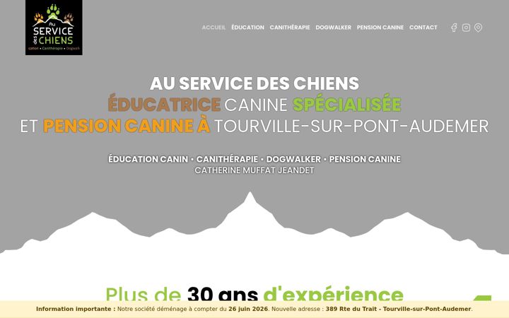 Screenshot of auservicedeschiens.com