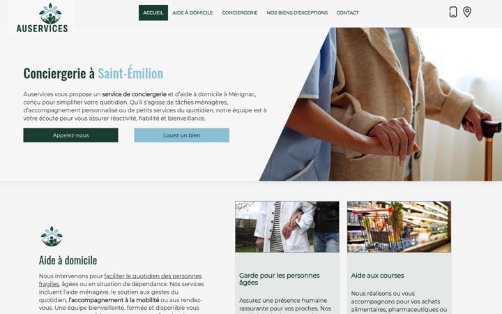 Screenshot of auservices.fr