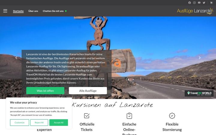 Screenshot of ausflugelanzarote.com