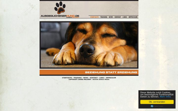 Screenshot of ausgeglichenerhund.de