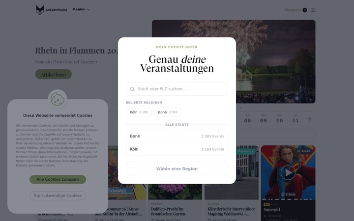 Screenshot of ausgehfuchs.de