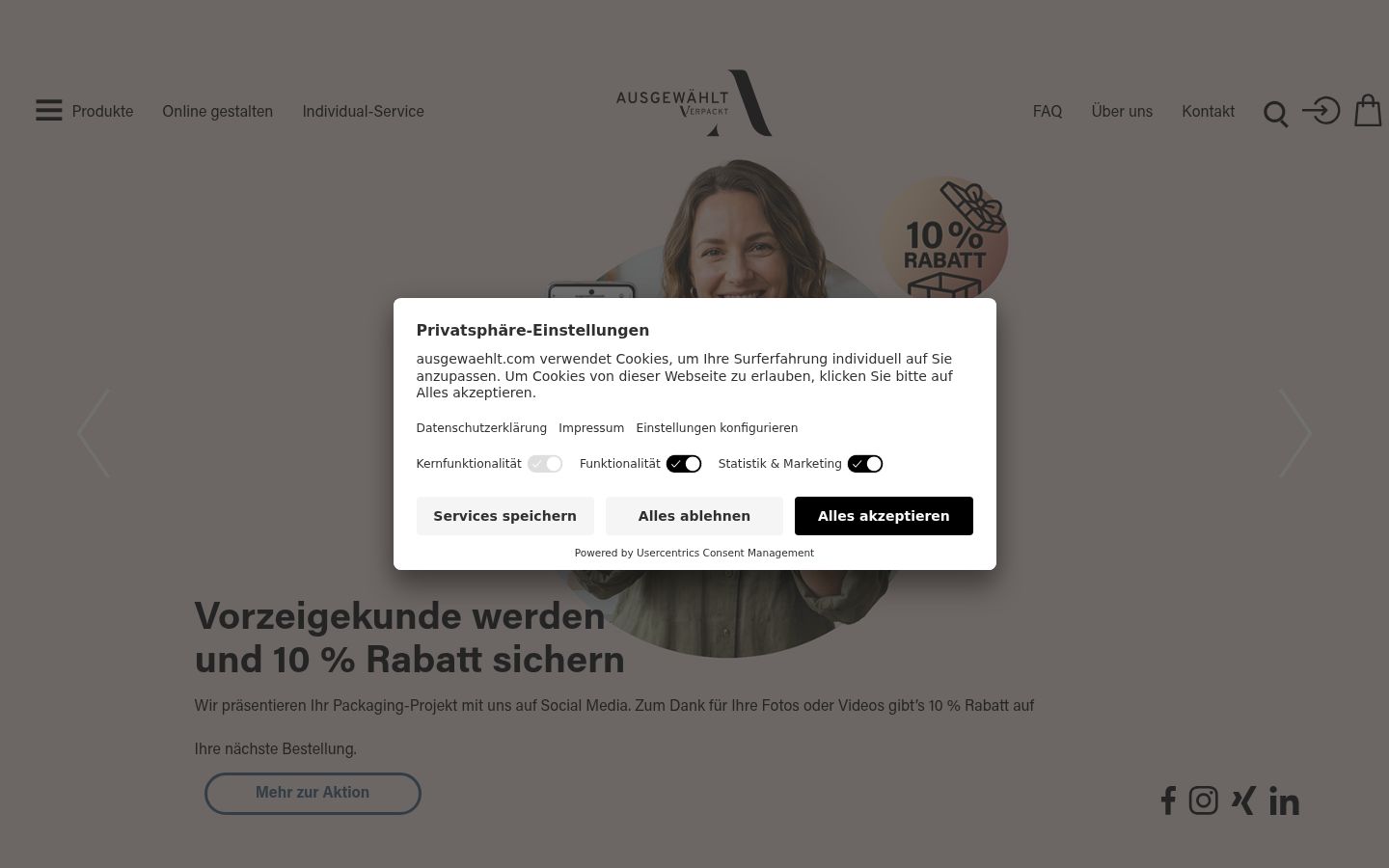 Ekraanipilt nõusolekubännerist, mida näidati enne mis tahes suhtlust