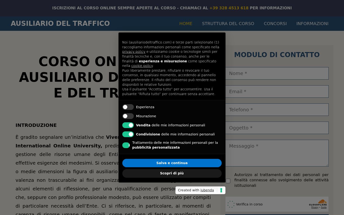 Screenshot tal-banner tal-kunsens muri qabel kwalunkwe interazzjoni