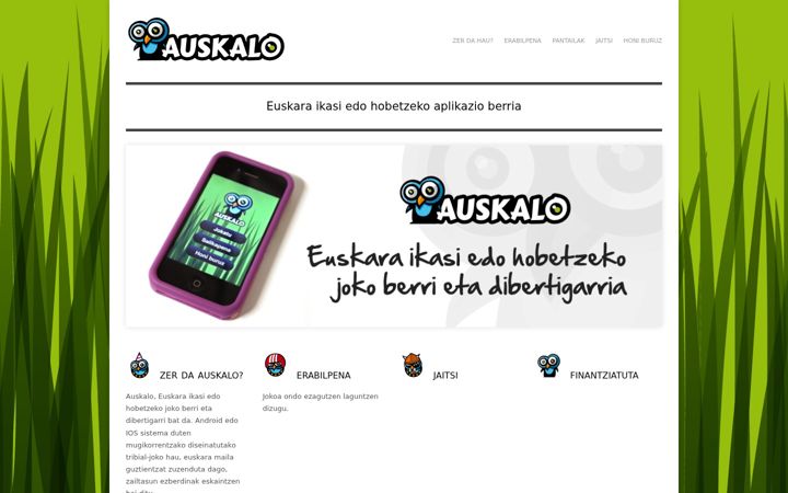 Screenshot di auskalo.net