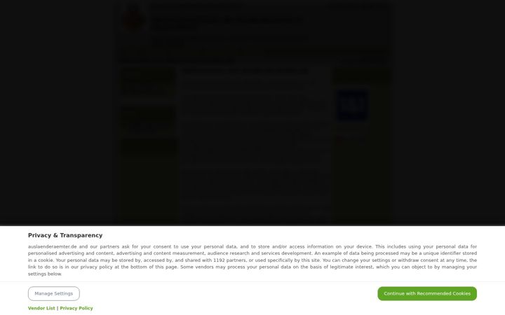 Screenshot of auslaenderaemter.de
