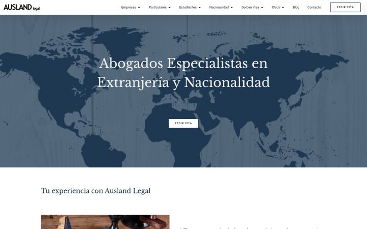Screenshot of auslandlegal.com