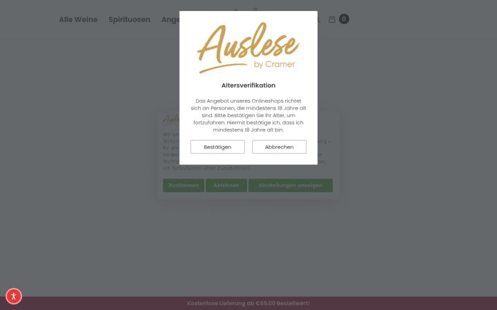 Screenshot of auslese-cramer.de