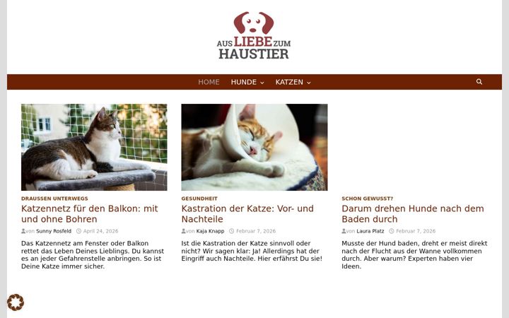 Screenshot of ausliebezumhaustier.de