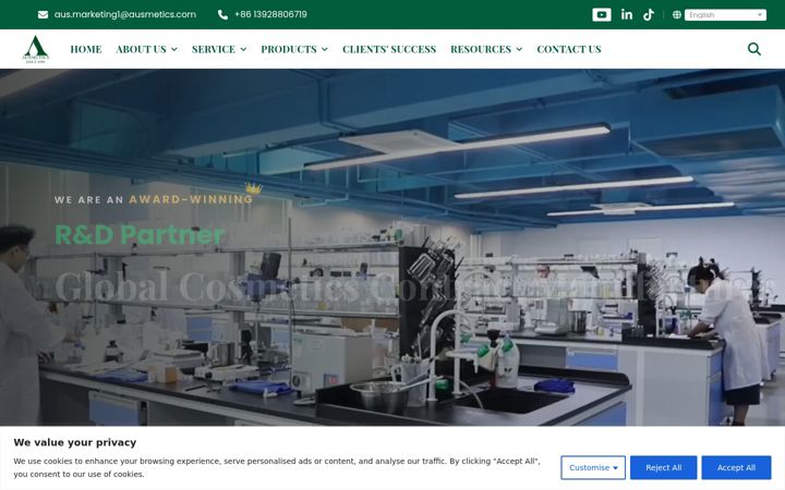 Screenshot of ausmetics.com
