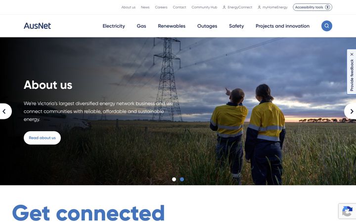 Screenshot of ausnetservices.com.au
