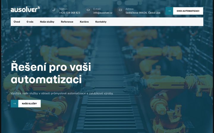 Screenshot of ausolver.cz