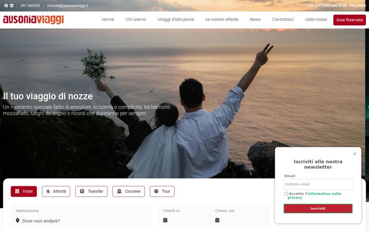 Screenshot of ausoniaviaggi.it