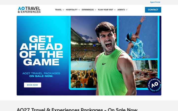Screenshot of ausopentravel.com