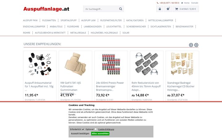 Screenshot of auspuffanlage.at