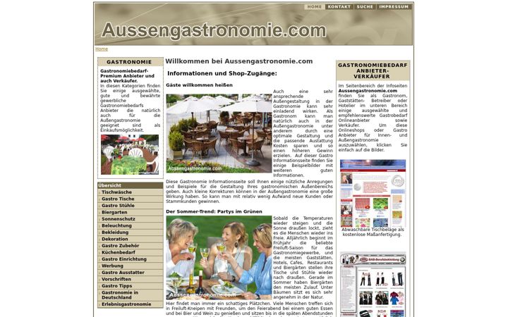 Screenshot of aussengastronomie.com