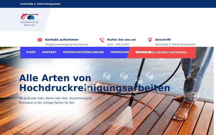 Screenshot of aussenreinigung-rheinland.de