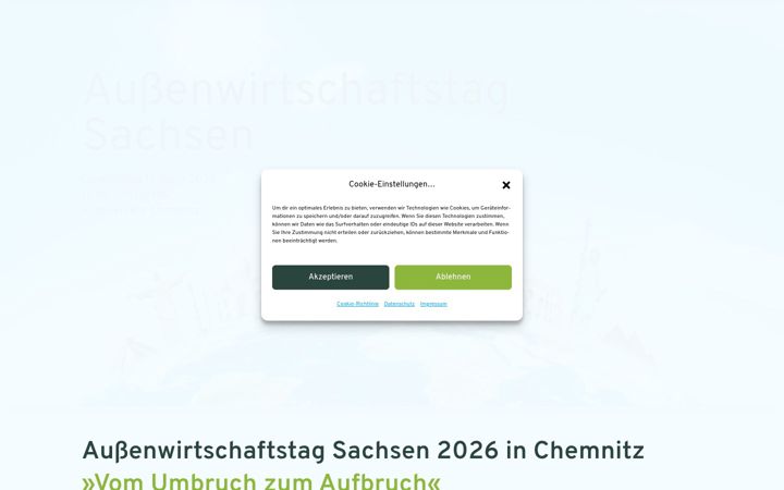 Screenshot stránky aussenwirtschaftstag-sachsen.de