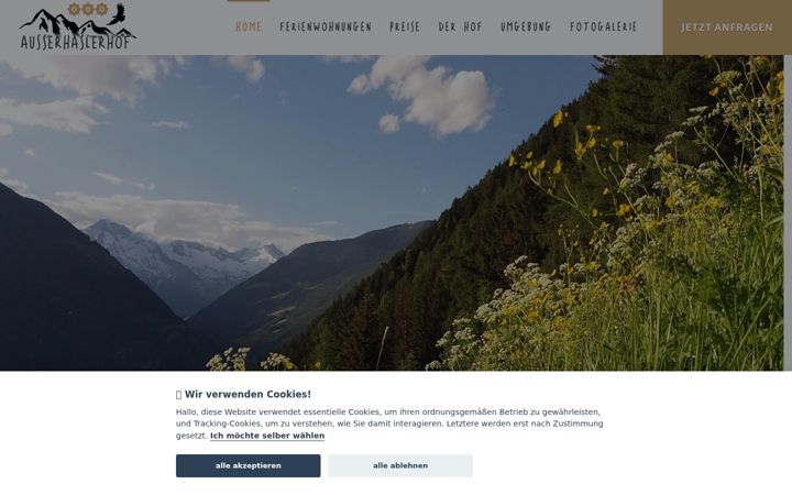 Screenshot of ausserhaslerhof.it